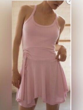 NWT Daily Practice Anthropologie Half Pipe Mini Dress Pink Size L!! Soft Cute